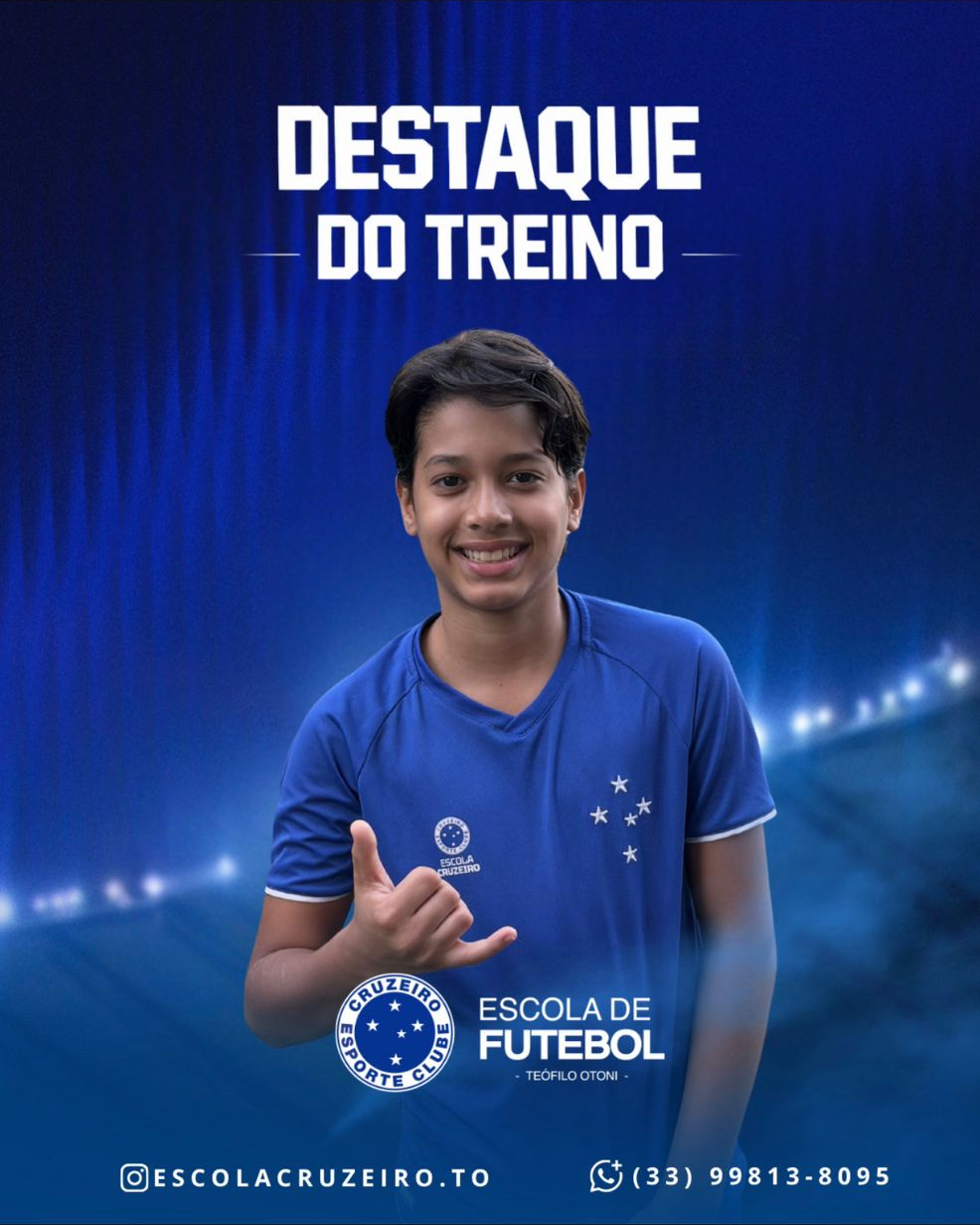 Destaque do treino da Escola de Futebol Cruzeiro